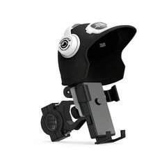 1个帽子手机支架，黑色镜面/手柄卡通设计，酷炫时尚安装，简易防雨，防滑，稳定防摔，通用手机支架，适用于摩托车和自行车。 - A - 查看 6