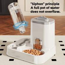 Pet Supplies Set: Cat Bowl, Dog Bowl, Cat Food Bowl, Dual Bowl Automatic Water Dispenser, Neck Protection Automatic Pet Feeder - 2L - View 4