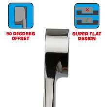 12Pc Extra-Long Double Ring Ratchet Spanner Set - Britool Hallmark - Chrome-plated 6-piece ratchet plastic set (movable head) (8-17) - View 3