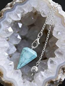 1/3/6/10 piezas Cuarzo natural para sanación espiritual, para radiestesia de agua, adivinación espiritual, collar de joyería con colgante de cristal de cuarzo en forma de cono - Multicolor - Ver 15