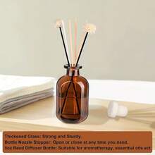 [Free Shipping]2 Pack 5oz/150ml Glass Reed Diffuser Bottles - Refillable Aromather.Apy Storage Containers (Brown) - Nâu B - Xem 7