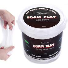 Moldable Cosplay Foam Clay (White) – High Density And Hiqh Quality For Intricate Designs | Air Dries To Perfection For Cutting With A Knife Or Rotary Tool, Sanding Or Shaping - MàuI - Xem 8