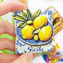 1pc Colorful Resin Fridge Magnet, Italy Travel Souvenir Florence, Milan, Venice, Dolomites, Sicily, Amalfi Lemon, Alberobello Art Decor For Refrigerator, Whiteboard, Cabinet, Dishwasher, Kitchen, Home, Valentine's Day Gift, Friends & Family, Historical Culture, Personalized Creative Cartoon Stationery Decoration, Shop Display - Multicolor - View 14
