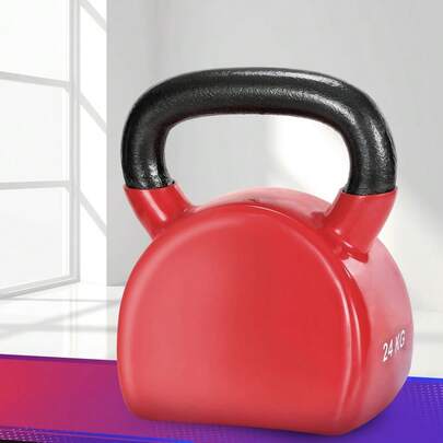  Everfit 24kg Kettlebell Weightlifting Bench Dumbbells Kettle Bell Gym Home