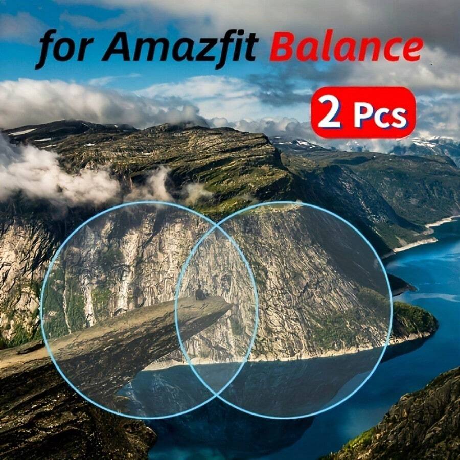 Bộ 2 miếng dán màn hình cường lực, độ cứng 9H, chống trầy xước dành cho Amazfit Balance/Balance 2 - 2 chiếc/bộ - Xem 1