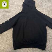 Black Spider Web Graphic Hoodie: Gothic Streetwear PulloverY2Y-W-Vacation Outfits Women - 黑色 - 查看 2