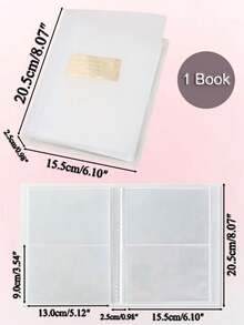 Frosted Mini File Folder Storage Album Book,Plastic Document Organizer For Office School (20 Pages/20 Slots/Book) - Storage Booklet (20 Slots) - View 14
