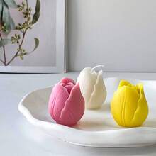 1pc Tulip Shaped Scented Candle, Home Decor Accessory, Weight: 26g, Size: 3.8*4.5cm - 1PC - View 3