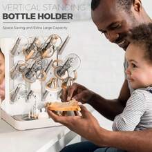 Baby Bottle Drying Rack – 3-Tier Vertical Storage Stand For Bottles, Pump Parts & Pacifiers – Includes Detachable Drip Tray – Space-Saving, Quick-Dry - Grey - View 3