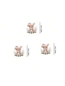 Bộ 1/2/3 miếng dán chuyển nhiệt hình thỏ dễ thương, bền lâu, thích hợp để tự làm áo thun, áo hoodie, quần jean, áo nỉ, ba lô, áo khoác, túi xách, gối. - 3 CÁI-S - Xem 8