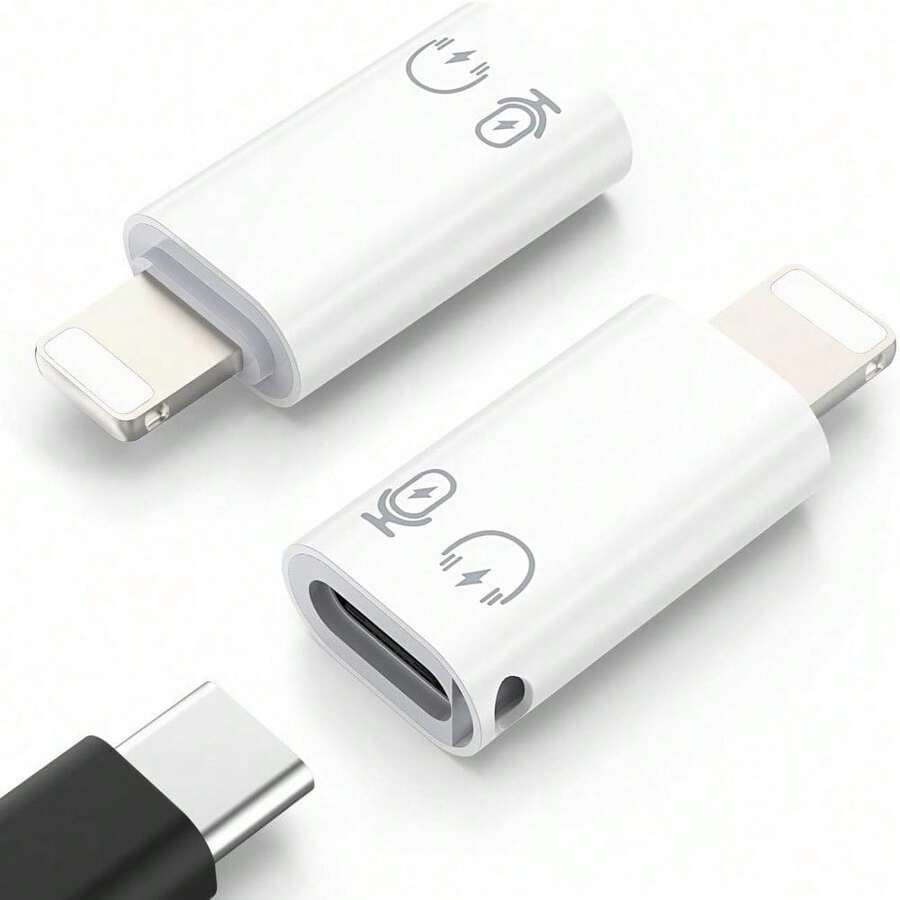 Bộ chuyển đổi nhanh MoKo cho micro mini USB C sang Lightning, bộ chuyển đổi âm thanh Lightning sang USB C tương thích với iPhone 14/13/12/11/Bộ thu micro không dây, hỗ trợ sạc, truyền dữ liệu, tai nghe, quà tặng mùa xuân, sinh nhật, kỷ niệm, tiệc tùng. - Cáp Lightning sang Type-C 3.1 OTG/2PC - Xem 1