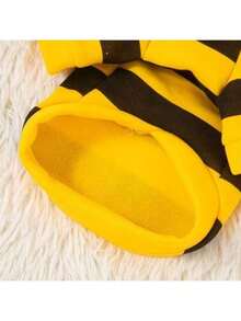 1pc Pet Hoodie, Cute Bee Design, Funny Transformation Sweatshirt For Small Cats & Dogs, Autumn/Winter Pet Clothing With Hood To Prevent Shedding - Yellow - View 7