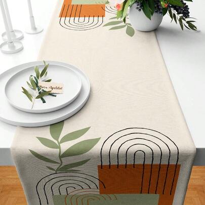 Trilho de Mesa Decorativo Estampa Sofisticada 110x35cm Exclusivo Tropical Minimal
