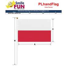Mini Bandera Polonia, MXPHF-000, 1Pza, Polonia, 14x21cm, Tela Poliéster, Asta Plástico. - Multicolor - Ver 5