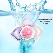 50/100pcs 5-In-1 Laundry Detergent Pods For Stain & Grease Removal, Deep Cleaning, Color Protection, Long-Lasting Fragrance, Suitable For Washing Machine, Clothes, Intimate Apparel, Down Jackets, Low Foam Easy Rinse, Disinfection & Dust Mite Removal, Softening - Multicolor - View 7