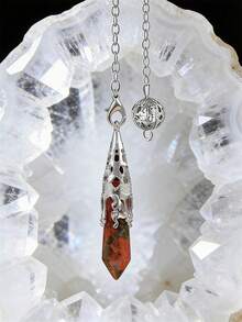 1/3/6/10 piezas Cuarzo natural para sanación espiritual, para radiestesia de agua, adivinación espiritual, collar de joyería con colgante de cristal de cuarzo en forma de cono - Multicolor - Ver 24