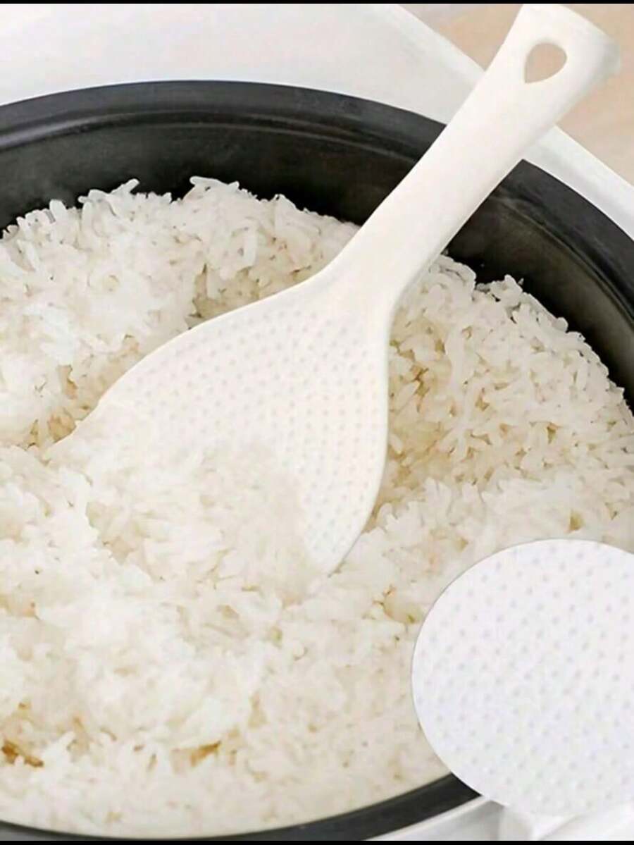 1pc Non-Stick Long Grain Rice Spoon, Washable Cooking Tool, Kitchen & School Supplies - Multicolor - View 1