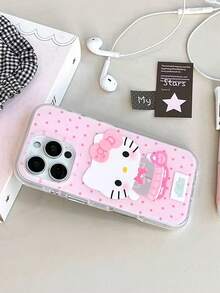 Sanrio 三丽鸥可爱卡通Hello Kitty波点女孩时尚手机壳，兼容 14/16 Pro/17 Pro Max，柔软硅胶保护套，兼容 13/15 Pro Max - 彩色 - 查看 3