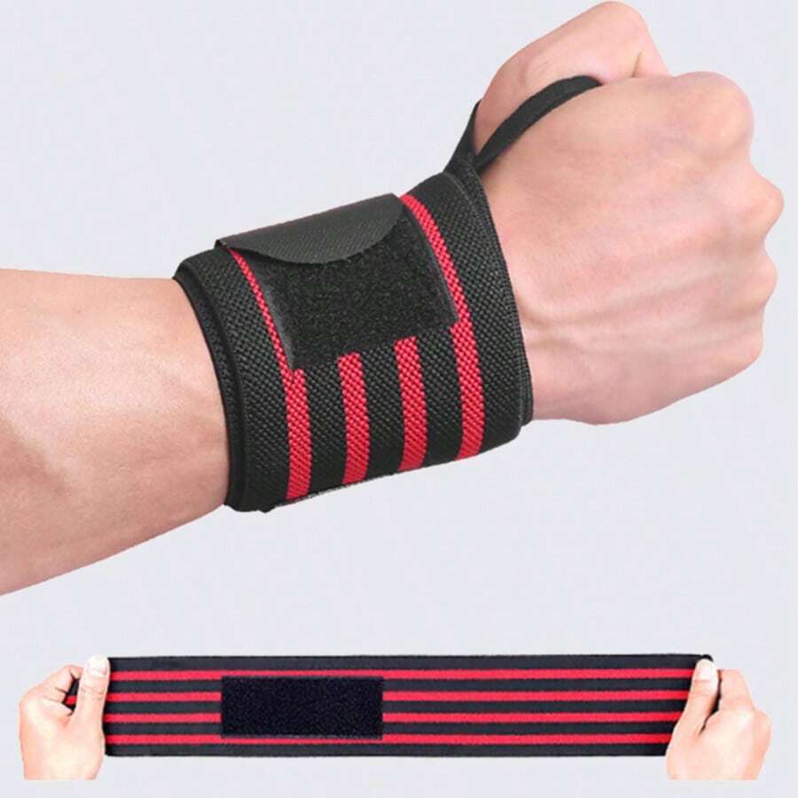 1 pieza Muñequeras de compresión deportivas, vendas de soporte para la muñeca elásticas y ajustables, correas para la muñeca antiespasmos para levantamiento de pesas, gimnasio, entrenamiento físico para hombres y mujeres - Multicolor - Ver 1