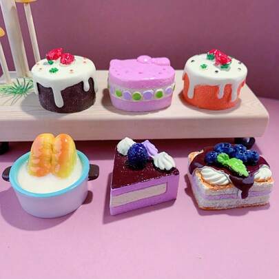 2026新款树脂奶油蛋糕甜点工艺配件，奶油贴纸，适用于手机壳、冰箱贴 - 完美礼物，生日礼物，理想礼物，惊喜礼物，节日礼物，情侣礼物，万圣节礼物，圣诞礼物，游戏爱好者精致礼物