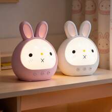 Rechargeable Rabbit Night Light Features Three Color-Changing Modes, Dimming Function, Button And Touch Controls, And A Long-Lasting Battery.  Its Cute Rabbit Design Makes It Perfect For Bedrooms, Room Decoration, Creating A Dreamy Atmosphere, Setting The Mood, And Can Also Be Used As A Desk Lamp. It's Also An Ideal Holiday Gift. - 彩色 - 查看 3