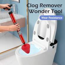 1pc Toilet Clog Remover Tool, High Pressure Drain Cleaner, Suitable For Bathroom, Sink, Kitchen Drain - 1 - View 2