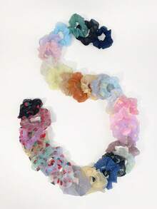 10pcs/20pcs/30pcs Hair Scrunchies, Casual Daily Wear, Breathable Summer, Multi-Color, Long-Lasting, Versatile Hair Accessories - Multicolor - View 3