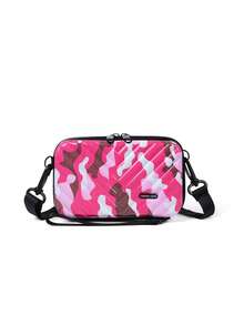 Mini Suitcase Crossbody Bag Hard Shell Shoulder Bag Lightweight Back To School College Student Travel PVC Water-Resistant Summer Small Square Bag Casual Street Style Gift For Boyfriend - Multicolor - View 8