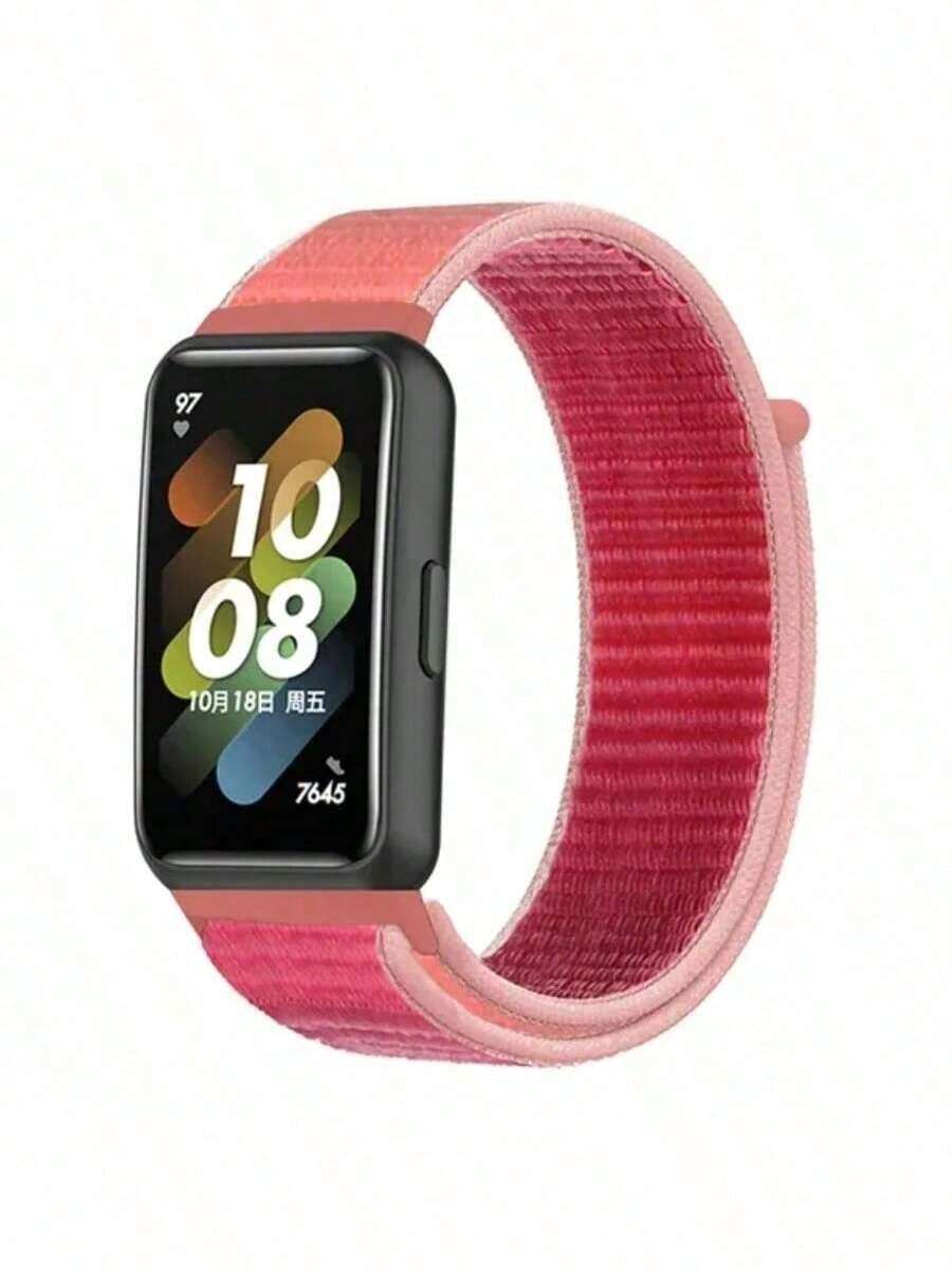 SMART WATCH MX Correa Sport Para Huaweii Band 7 Nylon Transpirable Premium - Rosa - Ver 1