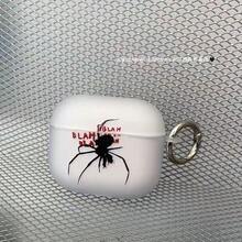 1pc Black Spider & White Matte Earphone Case Compatible With Apple 2/3/New 4 Noise Proof/Pro 3 (2025 Version) - Multicolor - View 2