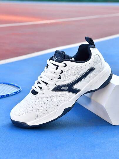 1 Pair Unisex Sports Casual Shoes, Badminton Shoes For Men And Women, Teenagers, Low-Top Tennis Shoes With Mesh, Comfortable Professional Table Tennis Shoes For Men, Shock-Absorbing And Supportive Pickleball Shoes, Couples Outdoor Sports Shoes