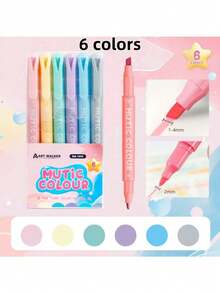 6/12/24 Colors Vivid Liquid Acrylic Soft Tip Marker Pen Set | Student Art Painting Graffiti Color Box, Back To School Essential - Square - View 7