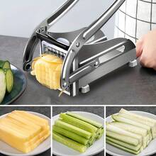 Stainless Steel Multi-Function Vegetable & Fruit Slicer - Perfect For Potatoes, Onions, Carrots & More - Durable Kitchen Gadget For BBQs & Outdoor Cooking - A - View 8
