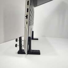 垂直笔记本电脑支架，可调节，2 件装，可拆卸笔记本电脑支架，带防滑垫，节省空间的桌面支架，带通风设计，适用于游戏笔记本电脑，兼容 MacBook、戴尔、惠普以及所有厚度不超过 1.7 英寸的笔记本电脑。 - 彩色 - 查看 3