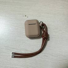 Warm-Toned Striped Silicone Protective Case Suitable Compatible With Apple Bluetooth Wireless Earphones, Anti-Scratch And Anti-Drop Cover - Multicolor - View 10