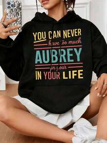 Women Graphic Print Hoodie Pullover Street Hip-Hop, Breathable, Graphic Design, New Arrival - Black - View 1