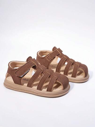 2 Pairs 2026 Summer Closed-Toe Sandals For Kids Aged 2-6, Unisex Design, Soft Non-Slip Soles, Suitable For Beach Wear