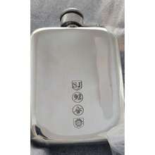 Sir Jack's 6oz Pewter Captive Top Flask, Made In England, Some Minor Marks - Multicolor - View 3