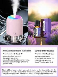 One 200ml Car Spray Humidifier, Household Products Of Bedroom Humidifier, Three Colors Available, With Colorful Atmosphere Light And Night Light Functions, USB Power Supply, Water Free Automatic Power-Off, Touch Control Operation, Silent Operation, Simple Design, Natural Beauty, Small And Easy To Carry - Multicolor - View 28