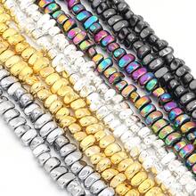 1 String About 90pcs Irregularly Shaped Hematite Beads, Perfect For Necklace Bracelet Keychain Jewelry Making - Irregular Oval - View 5