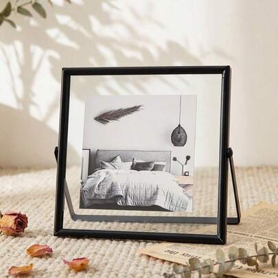 1 件相框，黑色金属相框，亚克力透明表面，现代简约风格装饰框，适用于家庭客厅和卧室，家居用品