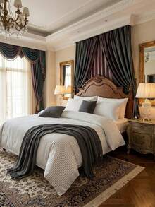 2/3 件套土耳其棉质梭织羽绒被套装 | 羽绒被套和枕套，现代卧室床上用品，135*200 厘米，150*200 厘米，200*200 厘米，200*220 厘米，220*240 厘米 - 白色 - 查看 7