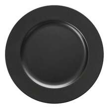 Black Charger Plates, Set Of 6 Serving Charger Plate For Dinner Table, Wedding, Events Plate Chargers - 13 Inch - Black - View 1