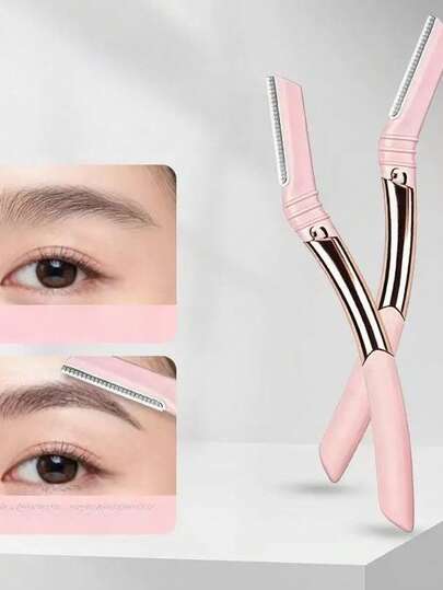 Unisex Eyebrow Scissors & Comb Set, With Extra Comb, Precise Length Control, Suitable For Eyebrow Grooming, Home Beauty, Small Trimming, Depilation, Facial Hair Removal, Haircut Tools