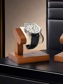 1pc Wooden Watch Stand, Bracelet Holder Display Rack, Jewelry Organizer, Decorative Prop For Room, Bedroom Storage - Multicolor - View 1