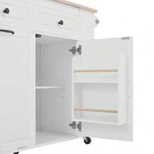 Mobile Storage Islands - White+Natural + MDF-2 - View 9