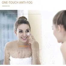 jjuyEspeo Inteligente para Baño 100x60 con r Corporal 3 Tonos de Luz Funcion Antiempañante Inscion orizontal/Vical Diseño Modernoespejo para baño - Blanco - Ver 2