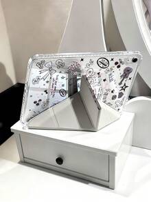 涂鸦猫吉他图案平板电脑保护套，兼容苹果Air 11英寸M3（2025款）/M2（2024款）、第五代Air（2022款）、（A16）11英寸第十一代（2025款），也兼容三星Galaxy Tab平板电脑和Kindle Paperwhite第十二代（2024款）。透明背壳，时尚图案保护套，支持自动睡眠/唤醒功能，配备气囊保护，适合作为礼物或办公用品。 - 彩色 - 查看 6