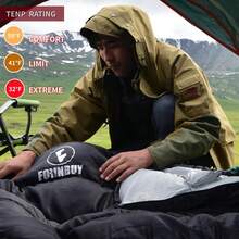 Saco de dormir doble para adultos, saco de dormir de 15 grados y 0 grados para 2 personas, para clima frío, tamaño Queen, para parejas o familiares, camping, caravanas o viajes - negro, gris (Gray-Black) - Ver 4