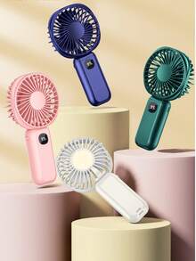 超长续航便携迷你风扇，多功能USB充电手持小型电风扇，带夜灯 - D - 查看 1